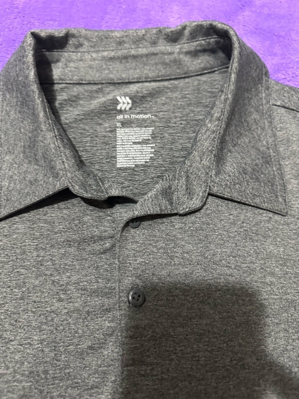 all in motion Men's Dark Heather Gray Polo - Picture 5 of 5